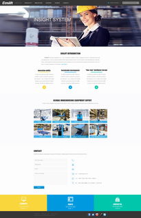 Warehouse Equipment Manufacturing Company Website UI and Layout Template Design